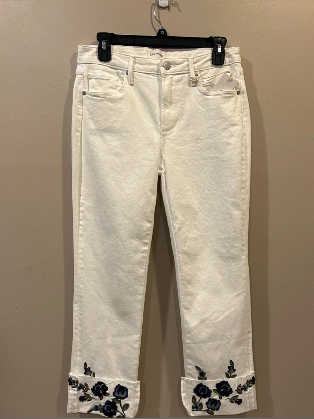 Driftwood Colette X Blue Bouquet High Rise Cropped Jeans